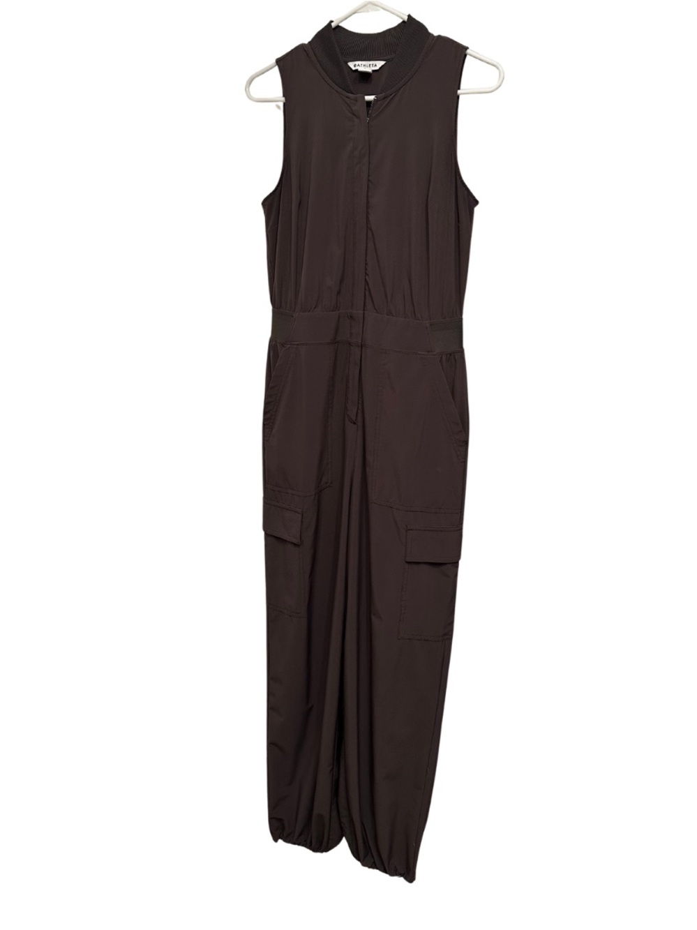 Athleta Plum Sleeveless Cargo Jumpsuit Size 4
